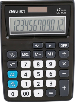 Калькулятор настольный Deli E1122/GREY серый 12-разр. - купить недорого с доставкой в интернет-магазине