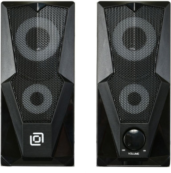 Колонки Оклик OK-127 2.0 черный 6Вт - купить недорого с доставкой в интернет-магазине