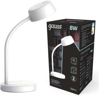 Светильник Gauss GTL601 (GT6011) настольный на подставке белый 8Вт - купить недорого с доставкой в интернет-магазине