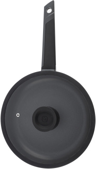 Сковорода Rondell Kontur RDA-1488 круглая 28см покрытие: Xylan Plus ручка несъемная (с крышкой) графитовый - купить недорого с доставкой в интернет-магазине