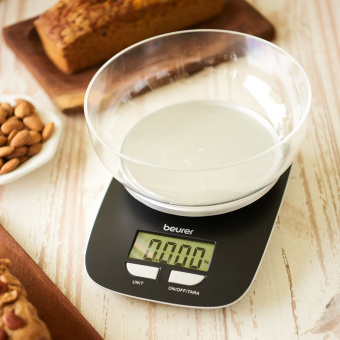 Весы кухонные электронные Beurer KS25 макс.вес:3кг черный - купить недорого с доставкой в интернет-магазине
