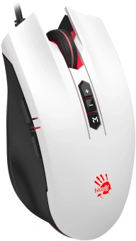 Мышь A4Tech Bloody ES7 белый оптическая 6000dpi USB 8but (ES7 PANDA WHITE) - купить недорого с доставкой в интернет-магазине