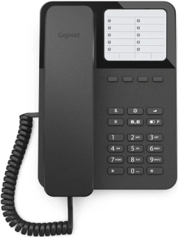 Телефон проводной Gigaset DESK400 черный - купить недорого с доставкой в интернет-магазине