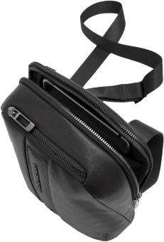 Сумка кросс-боди мужская Piquadro Victor CA7176W143/N черная натур.кожа - купить недорого с доставкой в интернет-магазине