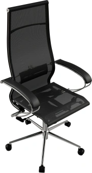 Кресло Метта ErgoLife Set 7 черный сиденье черный сетка с подголов. крестов. металл хром - купить недорого с доставкой в интернет-магазине