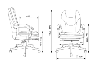 Кресло руководителя Бюрократ CH-868MSG-BF серый 3C1 крестов. пластик подст.для ног пластик черный - купить недорого с доставкой в интернет-магазине