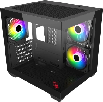 Корпус Bloody CC-121 черный без БП mATX 7x120mm 1xUSB2.0 1xUSB3.0 audio - купить недорого с доставкой в интернет-магазине
