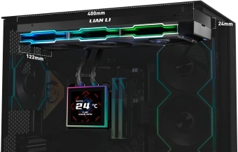 Система водяного охлаждения Lian-Li HydroShift II LCD-S 360TL ARGB Soc-AM5/AM4/1700/1851 черный 4-pin 33dB Al+Cu LCD Ret (G89.GHS2LCDS36TB.R0) - купить недорого с доставкой в интернет-магазине