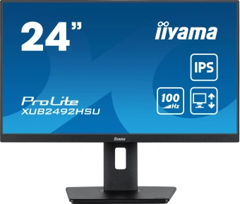 Монитор Iiyama 23.8" ProLite XUB2492HSU-B6 черный IPS LED 0.4ms 16:9 HDMI M/M матовая HAS Piv 250cd 178гр/178гр 1920x1080 100Hz DP FHD USB 4.9кг - купить недорого с доставкой в интернет-магазине