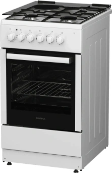 Плита Комбинированная Darina 1F KM241 323 белый (стеклянная крышка) реш.сталь - купить недорого с доставкой в интернет-магазине