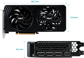 Видеокарта Palit PCI-E 5.0 RTX5060Ti DUAL NVIDIA GeForce RTX 5060TI 8Gb 128bit GDDR7 2407/28000 HDMIx1 DPx3 HDCP Ret - купить недорого с доставкой в интернет-магазине