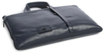 Деловая сумка мужская Piquadro Russel CA4021W137/BLU с отделением для ноутбука 15.6" синяя натур.кожа - купить недорого с доставкой в интернет-магазине
