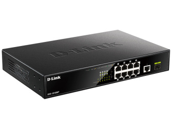 Коммутатор D-Link DGS-1010MP/A1A 9x1Гбит/с 1SFP 8PoE 125W неуправляемый - купить недорого с доставкой в интернет-магазине