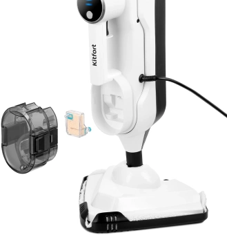 Швабра паровая Kitfort КТ-1072 1300Вт белый/черный - купить недорого с доставкой в интернет-магазине