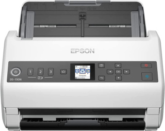 Сканер планшетный/протяжный Epson WorkForce DS-730N (B11B259401/B11B259502) A4 белый - купить недорого с доставкой в интернет-магазине