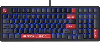 Клавиатура A4Tech AT98 черный/красный USB for gamer LED кабель 1.8м - купить недорого с доставкой в интернет-магазине