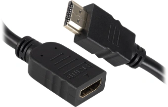 Кабель-удлинитель аудио-видео Buro HDMI (m)/HDMI (f) 2м. позолоч.конт. черный (BU-HDMI2.0-EXTND-2M) - купить недорого с доставкой в интернет-магазине