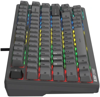 Клавиатура A4Tech Bloody MS76 темно-серый USB Multimedia for gamer LED (MS76) кабель 1.8м - купить недорого с доставкой в интернет-магазине