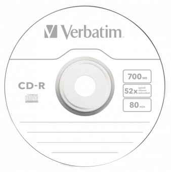 Диск CD-R Verbatim 700Mb 52x Slim case (1шт) (43347) - купить недорого с доставкой в интернет-магазине
