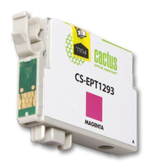 Картридж струйный Cactus CS-EPT1293 T1293 пурпурный (10мл) для Epson B42/BX305/BX305F/BX320/BX525/BX625/SX420/SX425/SX525/SX622 с чипом - купить недорого с доставкой в интернет-магазине
