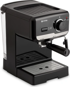 Кофеварка рожковая Vitek VT-1502 1050Вт черный - купить недорого с доставкой в интернет-магазине