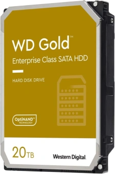 Жесткий диск WD SATA-III 20TB WD201KRYZ Gold 512E (7200rpm) 512Mb 3.5" - купить недорого с доставкой в интернет-магазине