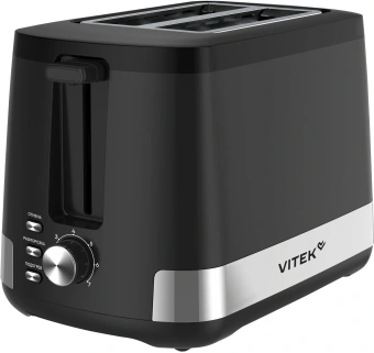 Тостер Vitek VT-T1002 800Вт черный/стальной - купить недорого с доставкой в интернет-магазине