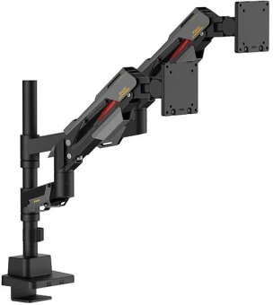 Кронштейн для мониторов Ultramounts UM744BG черный/серый 24"-57" макс.27кг крепление к столешнице поворот и наклон - купить недорого с доставкой в интернет-магазине