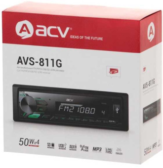 Автомагнитола ACV AVS-811G 1DIN 4x50Вт 3.2" (33147) - купить недорого с доставкой в интернет-магазине
