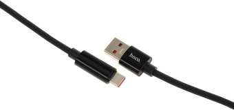 Кабель Hoco U125 TYPE-C 5A(11916) USB (m)-USB Type-C (m) 1.2м черный - купить недорого с доставкой в интернет-магазине