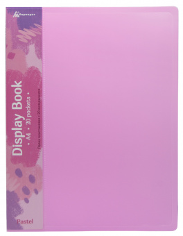 Папка с 20 прозр.вклад. Бюрократ Pastel PAST20PINK A4 пластик 0.5мм торц.карм с бум. встав розовый - купить недорого с доставкой в интернет-магазине
