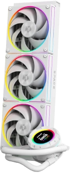 Система водяного охлаждения ID-Cooling SL360 ARGB Soc-AM5/AM4/1200/1700/1851 белый 4-pin 14-30dB Al+Cu LCD 350W Ret (SL360 WHITE) - купить недорого с доставкой в интернет-магазине