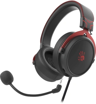Наушники с микрофоном A4Tech Bloody M590i красный/черный 1м мониторные USB оголовье (M590I SPORTS RED) - купить недорого с доставкой в интернет-магазине