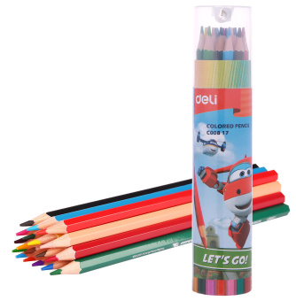 Карандаши цв. Deli EC00817 Super Wings шестигран. тополь 18цв. туба пл. - купить недорого с доставкой в интернет-магазине