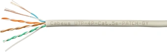 Кабель информационный Cabeus UTP-4P-CAT.5E-PATCH-GY кат.5E U/UTP 4 пары 24AWG PVC внутренний 305м серый - купить недорого с доставкой в интернет-магазине