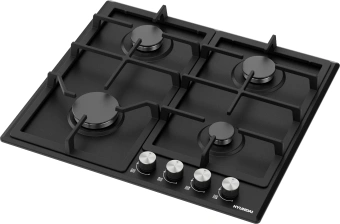 Газовая варочная поверхность Hyundai HHG 6432 BK черный - купить недорого с доставкой в интернет-магазине