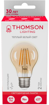Лампа филам. Thomson Filament TH-B2111 9Вт цок.:E27 груша 220B св.свеч.бел.теп. A60 (упак.:1шт) - купить недорого с доставкой в интернет-магазине