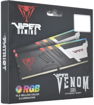 Память DDR5 2x16Gb 6200MHz Patriot PVVR532G620C40K Viper Venom RGB RTL Gaming PC5-49600 CL40 DIMM 288-pin 1.35В kit - купить недорого с доставкой в интернет-магазине