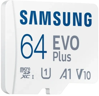 Флеш карта microSDXC 64GB Samsung MB-MC64SA EVO Plus + adapter - купить недорого с доставкой в интернет-магазине