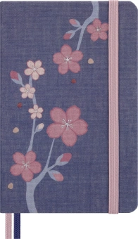 Блокнот Moleskine LIMITED EDITION SAKURA LESU08MM710BOX Pocket 90x140мм обложка текстиль 160стр. линейка подар.кор. синий 2025 - купить недорого с доставкой в интернет-магазине