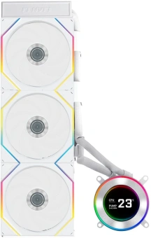 Система водяного охлаждения Lian-Li HydroShift II LCD-C 360TL ARGB Soc-AM5/AM4/1700/1851 белый 4-pin 33dB Al+Cu LCD Ret (G89.GHS2LCD36TW.R0) - купить недорого с доставкой в интернет-магазине