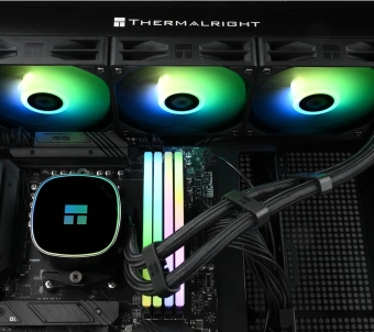 Система водяного охлаждения Thermalright Frozen Horizon 360 V2 ARGB Soc-AM5/AM4/1200/1700/1851 черный 4-pin 29.5dB Al Ret (F-HORIZON-360-BL-V2) - купить недорого с доставкой в интернет-магазине