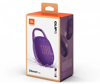 Колонка порт. JBL Clip 5 пурпурный 7W Mono BT 10м 1400mAh - купить недорого с доставкой в интернет-магазине