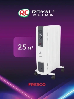 Радиатор масляный Royal Clima ROR-FR9-2000M 2000Вт белый/черный - купить недорого с доставкой в интернет-магазине