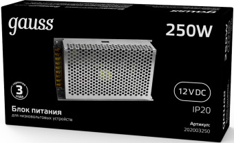 Блок питания Gauss 202003250 встраив. для лен.светод. черный - купить недорого с доставкой в интернет-магазине