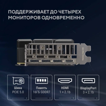 Видеокарта Asus PCI-E 5.0 DUAL-RTX5060TI-O16G NVIDIA GeForce RTX 5060TI 16Gb 128bit GDDR7 2602/28000 HDMIx1 DPx3 HDCP Ret - купить недорого с доставкой в интернет-магазине
