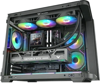 Система водяного охлаждения Thermaltake LB360 Ultra Soc-AM5/AM4/1200/1700/1851 черный 4-pin 30.6-32.5dB Al Ret (CL-W507-PL12SW-A) - купить недорого с доставкой в интернет-магазине