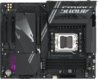 Материнская плата Gigabyte X870 A ELITE WIFI7 SocketAM5 AMD X870 4xDDR5 ATX AC`97 8ch(7.1) 2.5Gg RAID+HDMI - купить недорого с доставкой в интернет-магазине