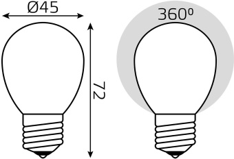 Лампа светодиодная Gauss Filament 105202109-D 9Вт цок.:E27 шар 220B 3000K св.свеч.бел.теп. (упак.:10шт) - купить недорого с доставкой в интернет-магазине