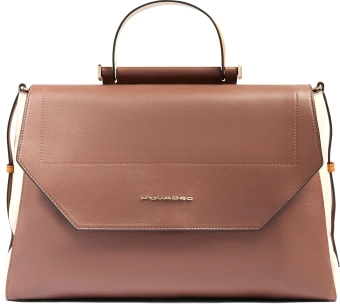 Деловая сумка женская Piquadro Circle BD6778W92/MBE с отделением для ноутбука 14" коричневая/бежевая натур.кожа - купить недорого с доставкой в интернет-магазине